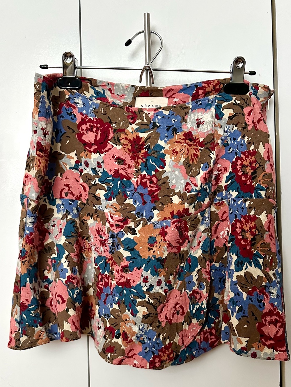 Sezane Nour Skirt in October Flowers 38 US 6